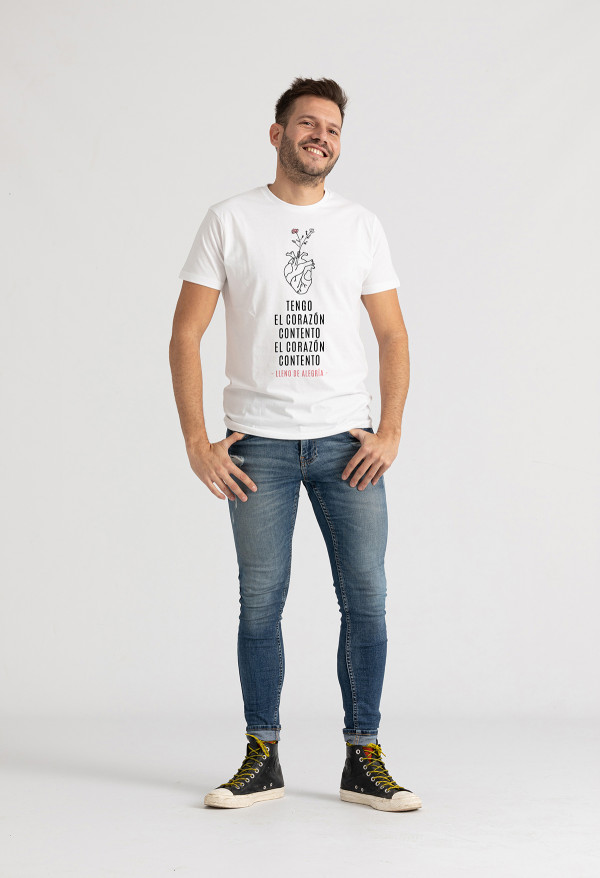 Camiseta Corazón contento unisex