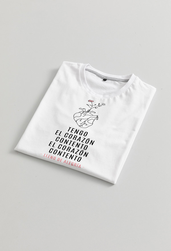 Camiseta Corazón contento unisex