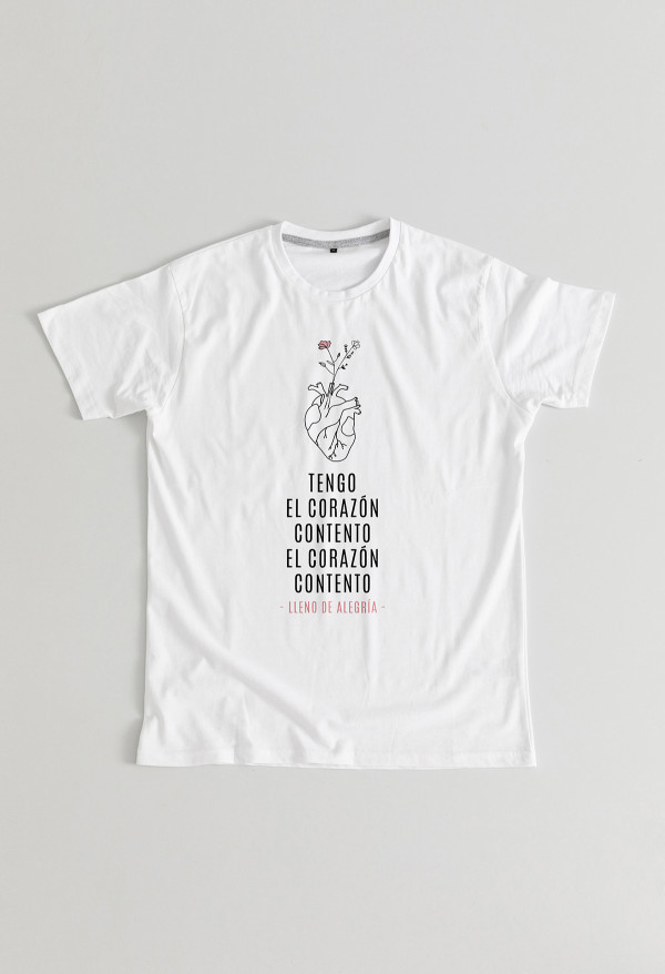 Camiseta Corazón contento unisex