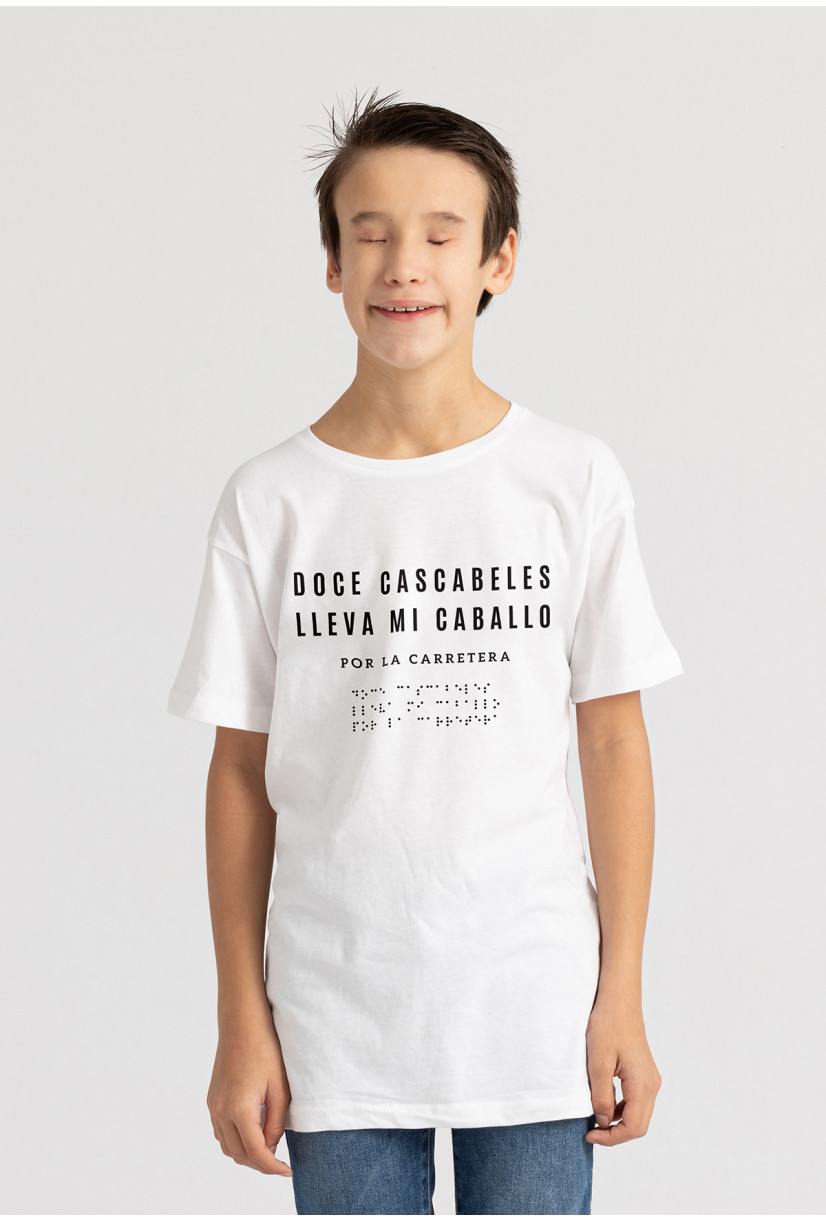 Camiseta Cascabeles braille...