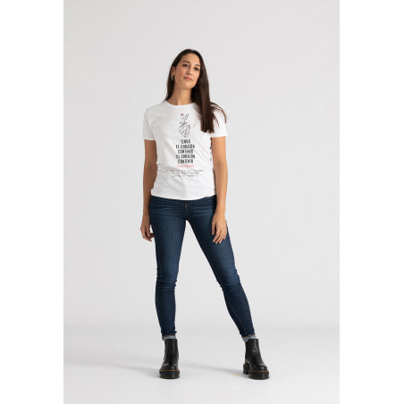 Camiseta Corazón contento braille chica