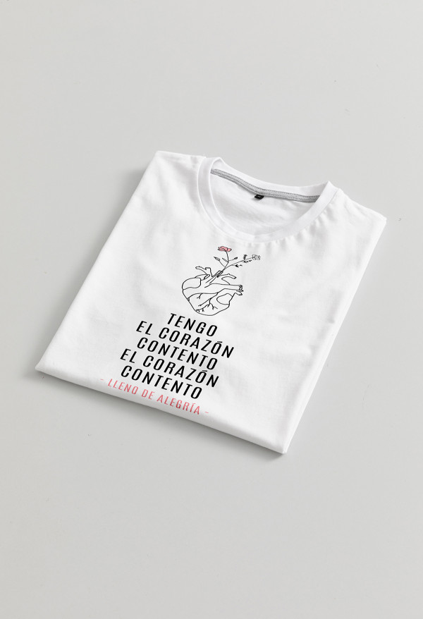 Camiseta Corazón contento braille chica