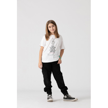 Camiseta Corazón contento braille infantil