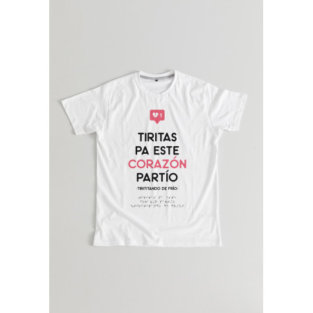 Camiseta Corazón partío braille chica