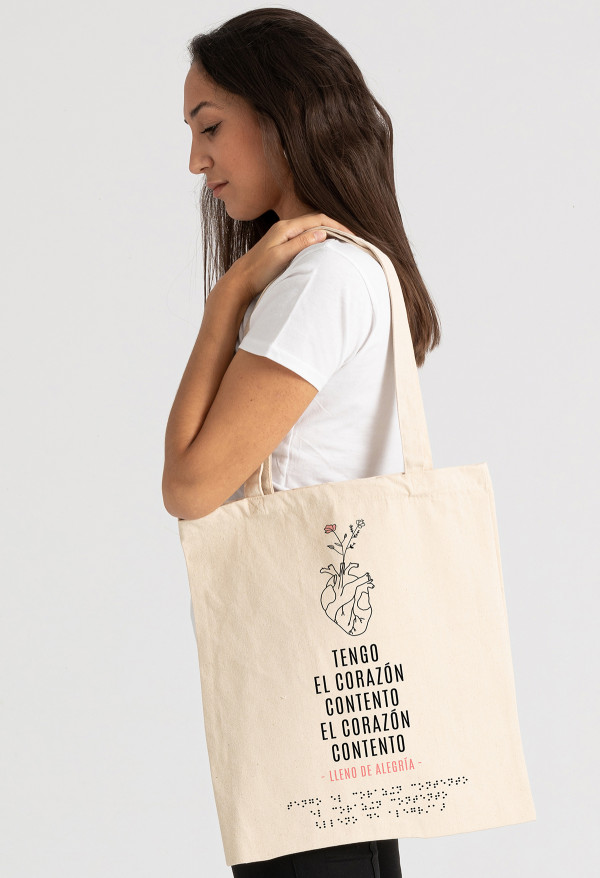 Bolso Braille Corazón contento