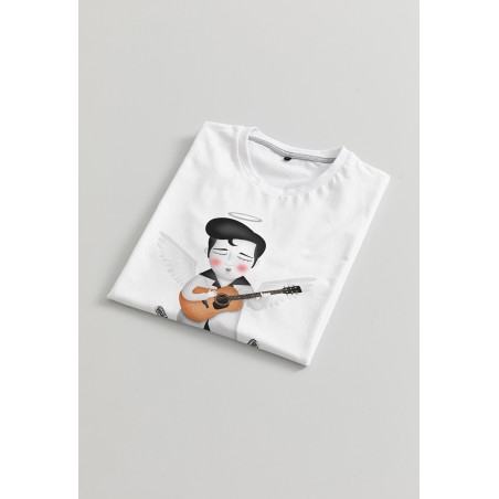 Camiseta Elvis angel BN Braille Unisex