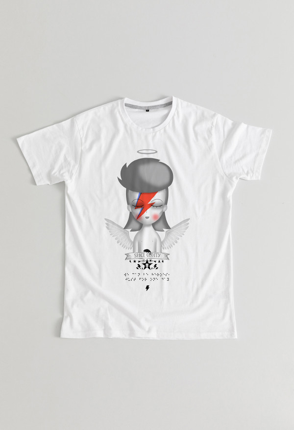 Camiseta Bowie angel BN Braille Unisex