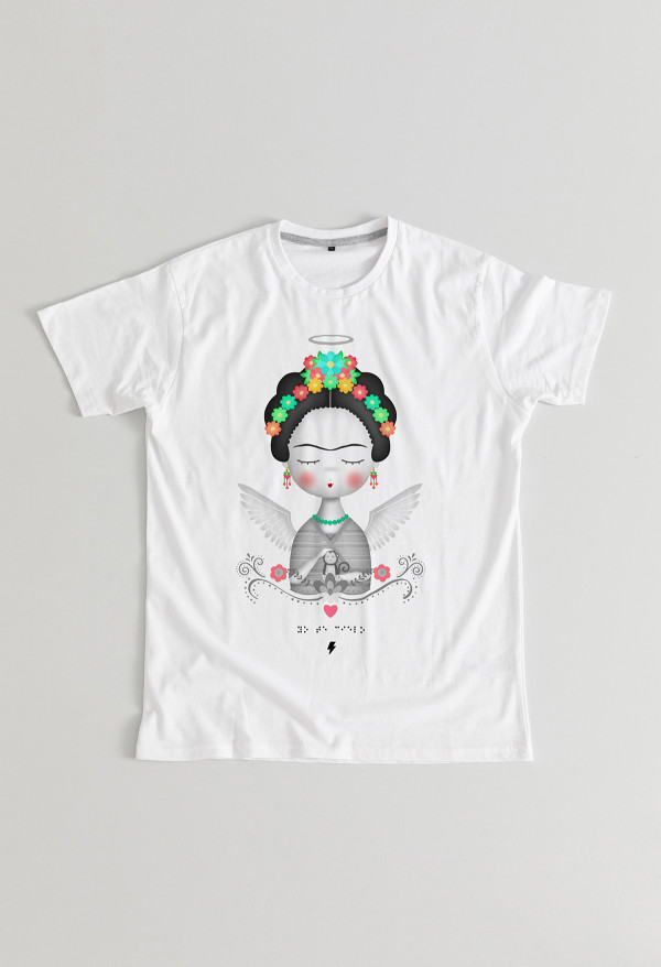 Camiseta Frida angel BN Braille Chica