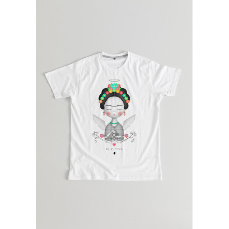 Camiseta Frida angel BN Braille Chica