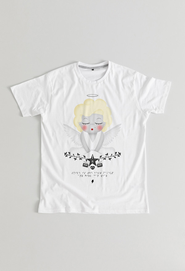 Camiseta Marilyn angel BN Braille Chica