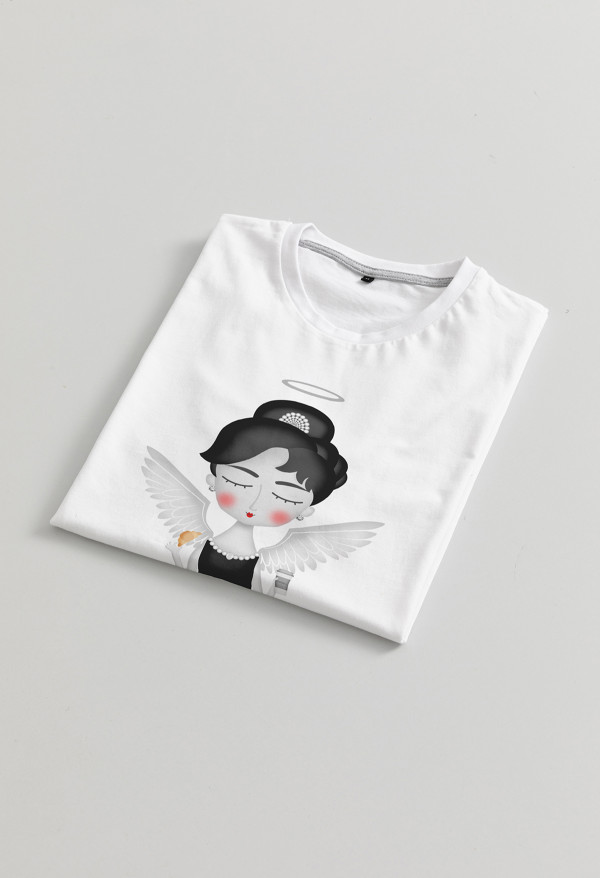 Camiseta Audrey angel BN Braille Chica
