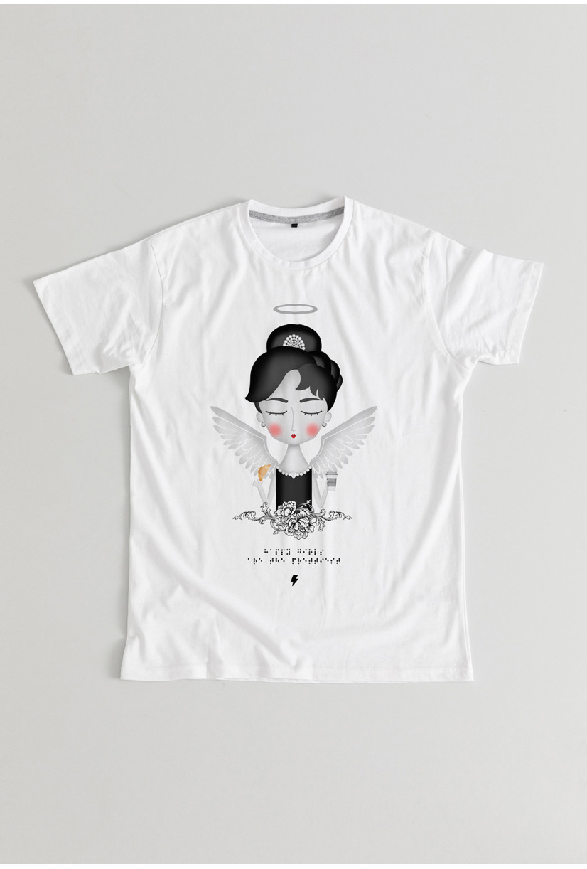Camiseta Audrey angel BN...