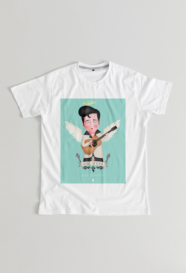Camiseta Elvis angel Braille infantil