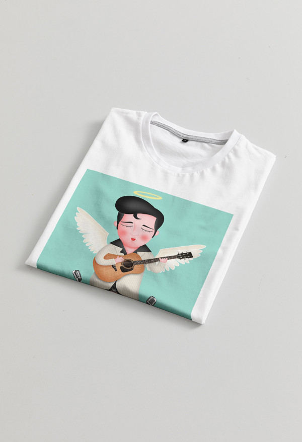 Camiseta Elvis angel Braille infantil