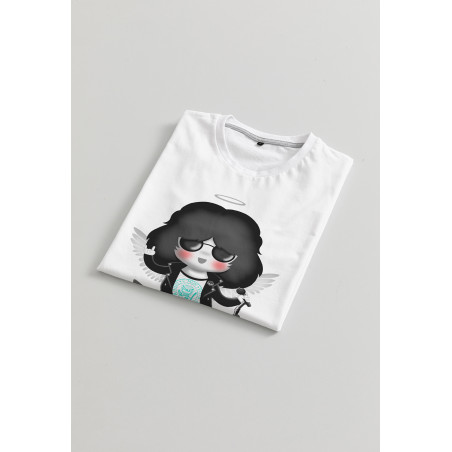 Camiseta Joey angel BN chica