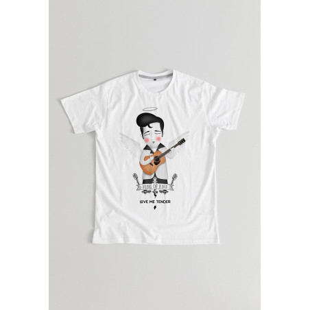 Camiseta Elvis angel BN Chica