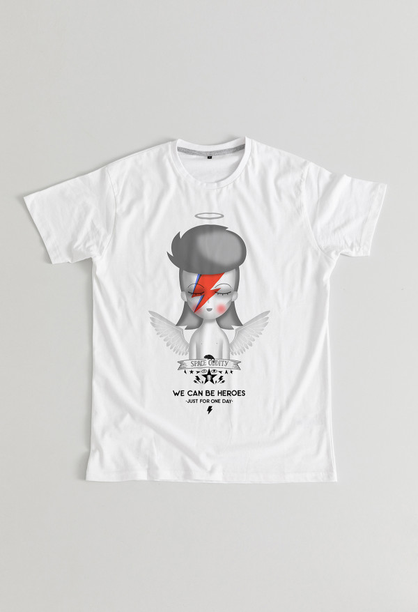 Camiseta Bowie angel BN Chica