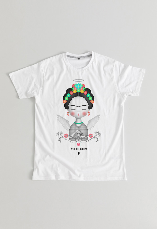 Camiseta Frida angel BN Chica