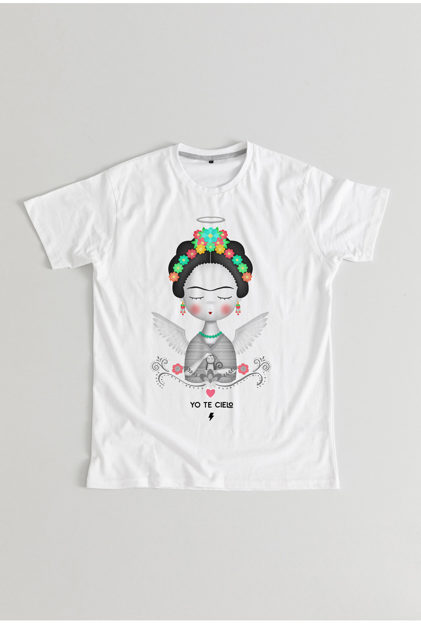 Camiseta Frida angel BN Unisex
