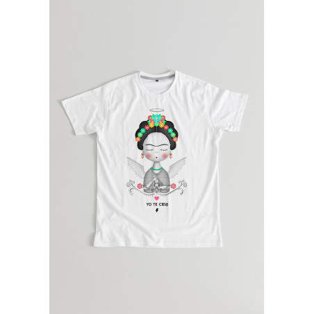 Camiseta Frida angel BN Unisex