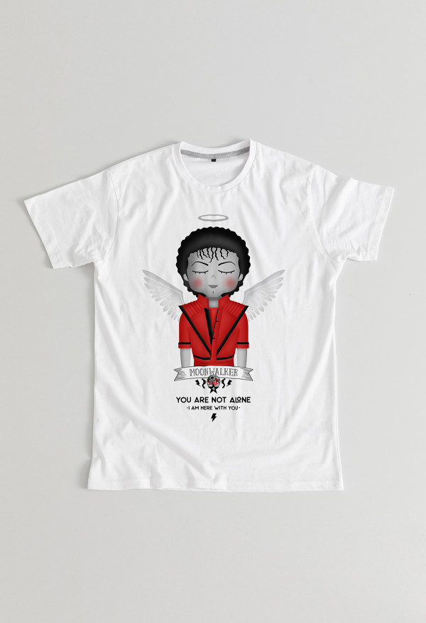 Camiseta Michael angel BN Chica