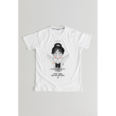 Camiseta Audrey angel BN Chica