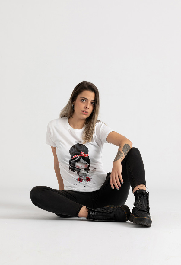 Camiseta Amy angel BN Braille Chica