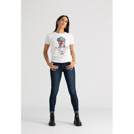 Camiseta Bowie angel BN Braille Chica