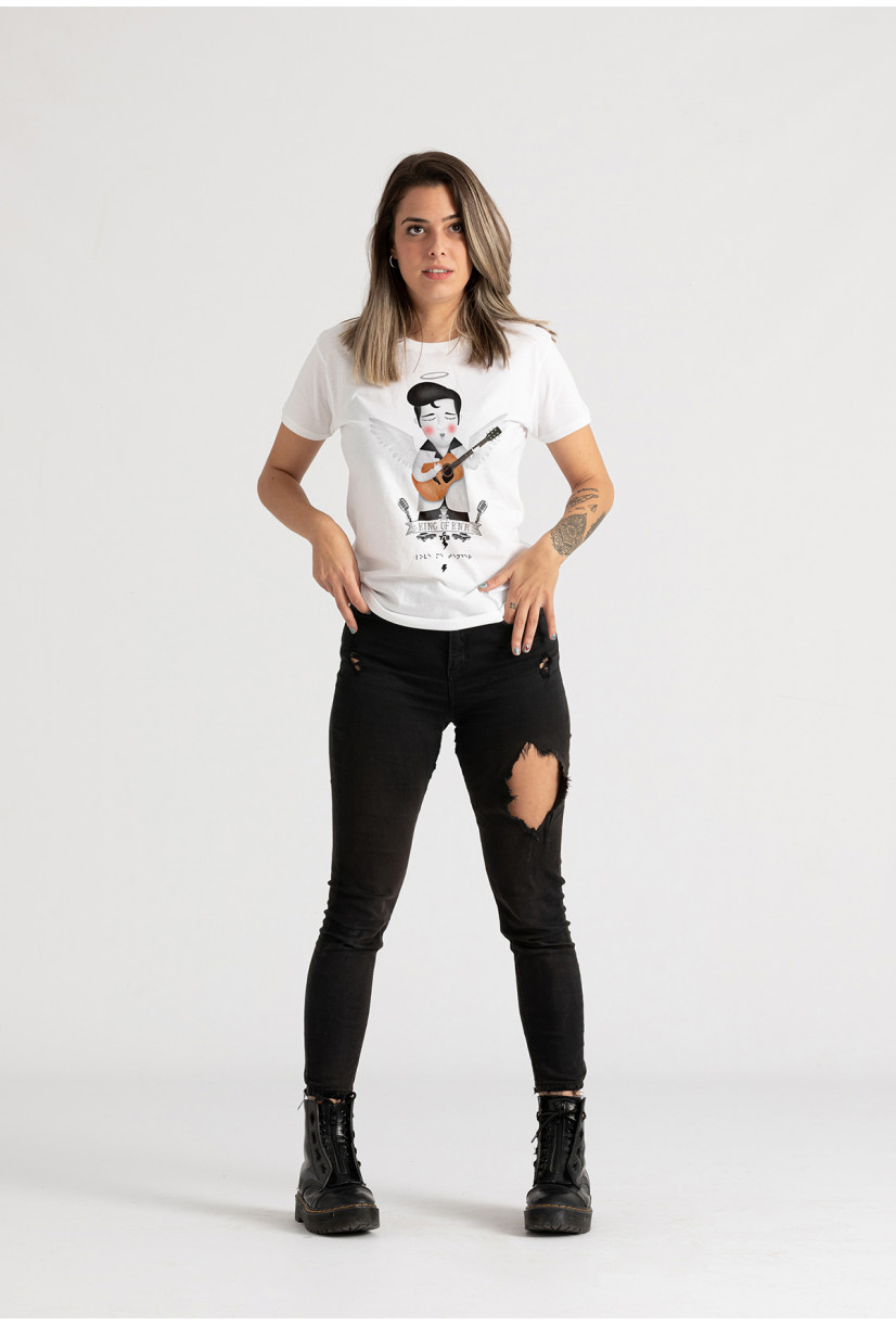 Camiseta Elvis angel BN...