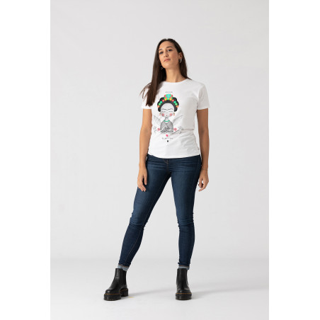 Camiseta Frida angel BN Braille Chica