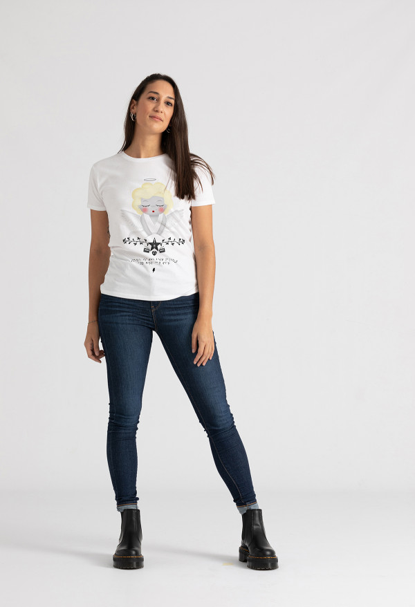 Camiseta Marilyn angel BN Braille Chica